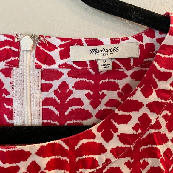 Madewell Red Province Tee in Ikat Bloom Size S - Picture 6 of 8
